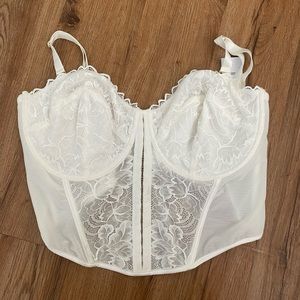 White lace corset top